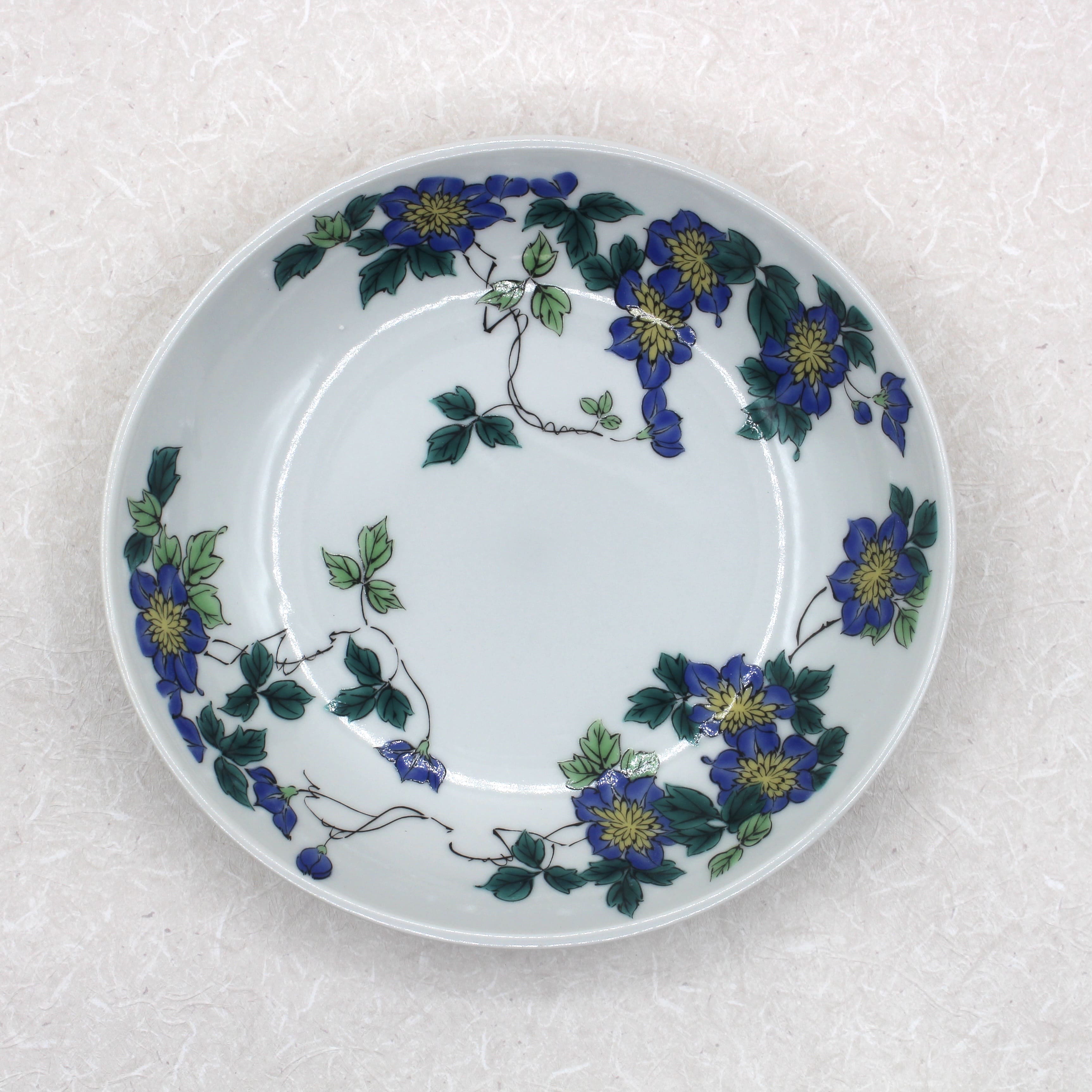 Clematis Kutani Ware Bowl Japanese Kutani Store, Porcelain Tableware