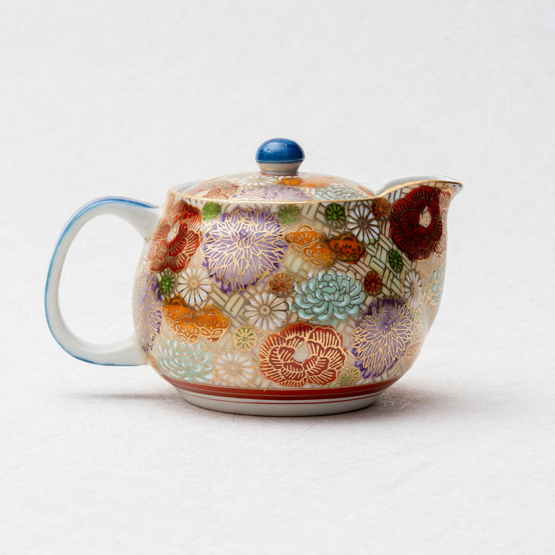 九谷焼 珊瑚紅釉 茶壺 直須 茶碗 九谷焼 珊瑚紅釉 茶壺 直須 茶碗